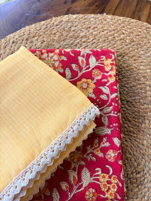 HANDBLOCK PRINTED TOP AND KOTA COTTON DUPATTA - Image 2