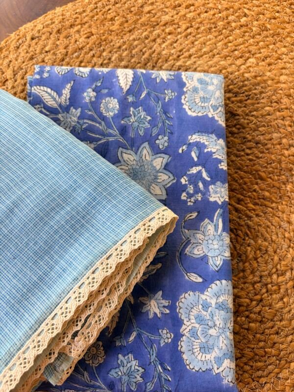 HANDBLOCK PRINTED TOP AND KOTA COTTON DUPATTA - Image 2