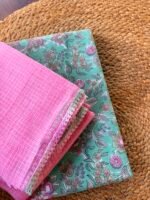 HANDBLOCK PRINTED TOP AND KOTA COTTON DUPATTA - Image 2