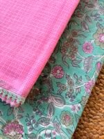 HANDBLOCK PRINTED TOP AND KOTA COTTON DUPATTA - Image 4