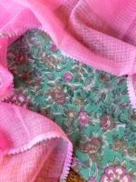 HANDBLOCK PRINTED TOP AND KOTA COTTON DUPATTA - Image 3