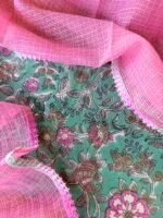 HANDBLOCK PRINTED TOP AND KOTA COTTON DUPATTA