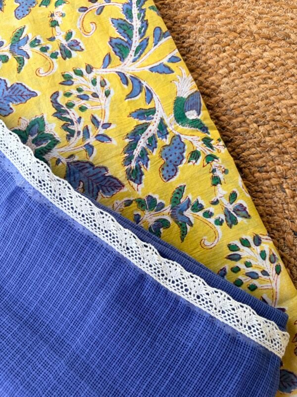 HANDBLOCK PRINTED TOP AND KOTA COTTON DUPATTA - Image 6