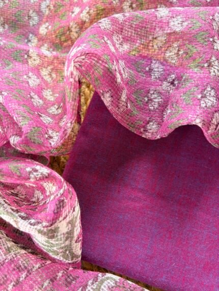 COTTON TOP AND KOTA COTTON PRINTED DUPATTA
