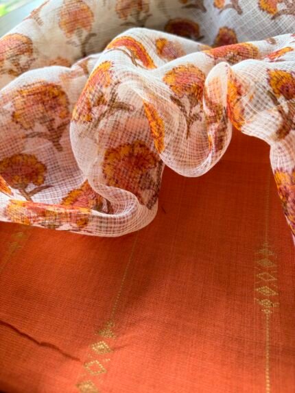 SILK COTTON TOP AND KOTA COTTON DUPATTA