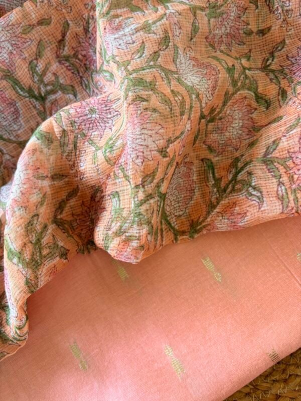 SILK COTTON TOP AND KOTA PRINTED DUPATTA - Image 7