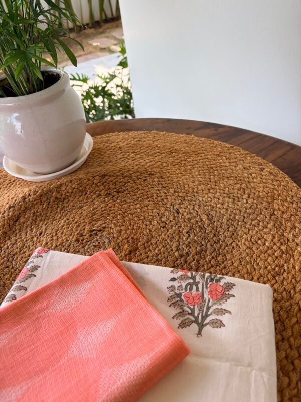 HANDBLOCK PRINTED TOP AND SILK KOTA SHIBORI PRINTED DUPATTA - Image 2