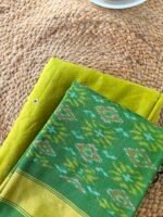 MUL CHANDERI TOP AND IKAT SILK COTTON DUPATTA - Image 2