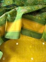 MUL CHANDERI TOP AND IKAT SILK COTTON DUPATTA
