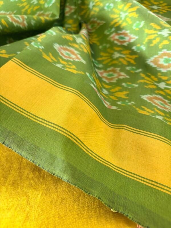 MUL CHANDERI TOP AND IKAT SILK COTTON DUPATTA - Image 3