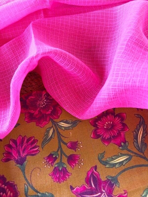 PREMIUM CHANDERI PRINTED TOP AND KOTA  COTTON DUPATTA - Image 4
