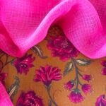 PREMIUM CHANDERI PRINTED TOP AND KOTA  COTTON DUPATTA