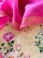 PRINTED CHANDERI SILK COTTON TOP AND LINEN DUPATTA - Image 7