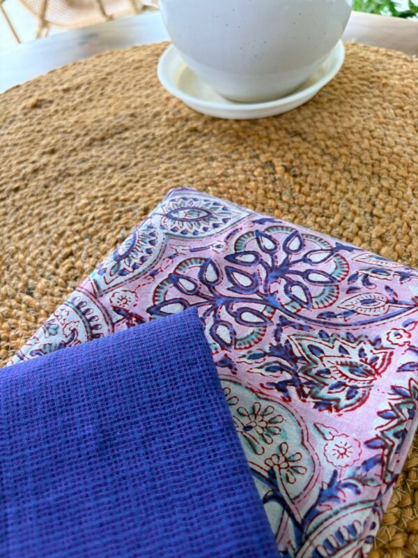 HANDBLOCK PRINTED TOP AND KOTA DUPATTA - Image 2