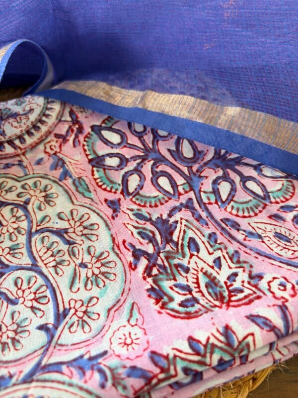 HANDBLOCK PRINTED TOP AND KOTA DUPATTA - Image 5