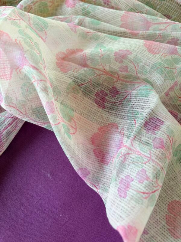 CHANDERI TOP AND BOTTOM WITH PRINTED KOTA DUPATTA - Image 3