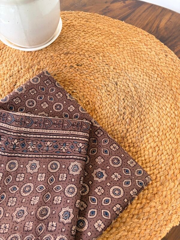 AJRAK MUL CHANDERI SILK TOP AND DUPATTA - Image 2