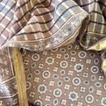 AJRAK MUL CHANDERI SILK TOP AND DUPATTA