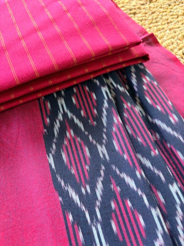 COTTON STRIPES TOP AND IKAT DUPATTA - Image 2