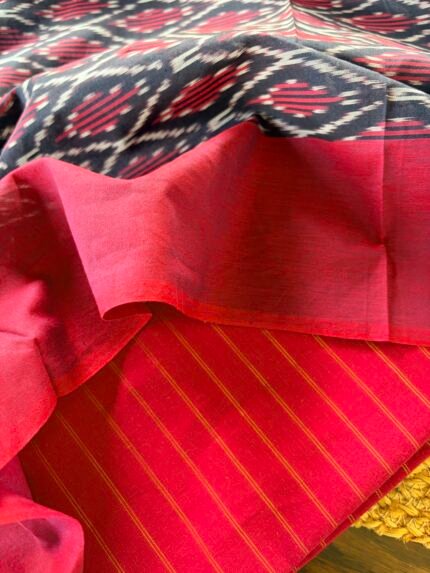 COTTON STRIPES TOP AND IKAT DUPATTA