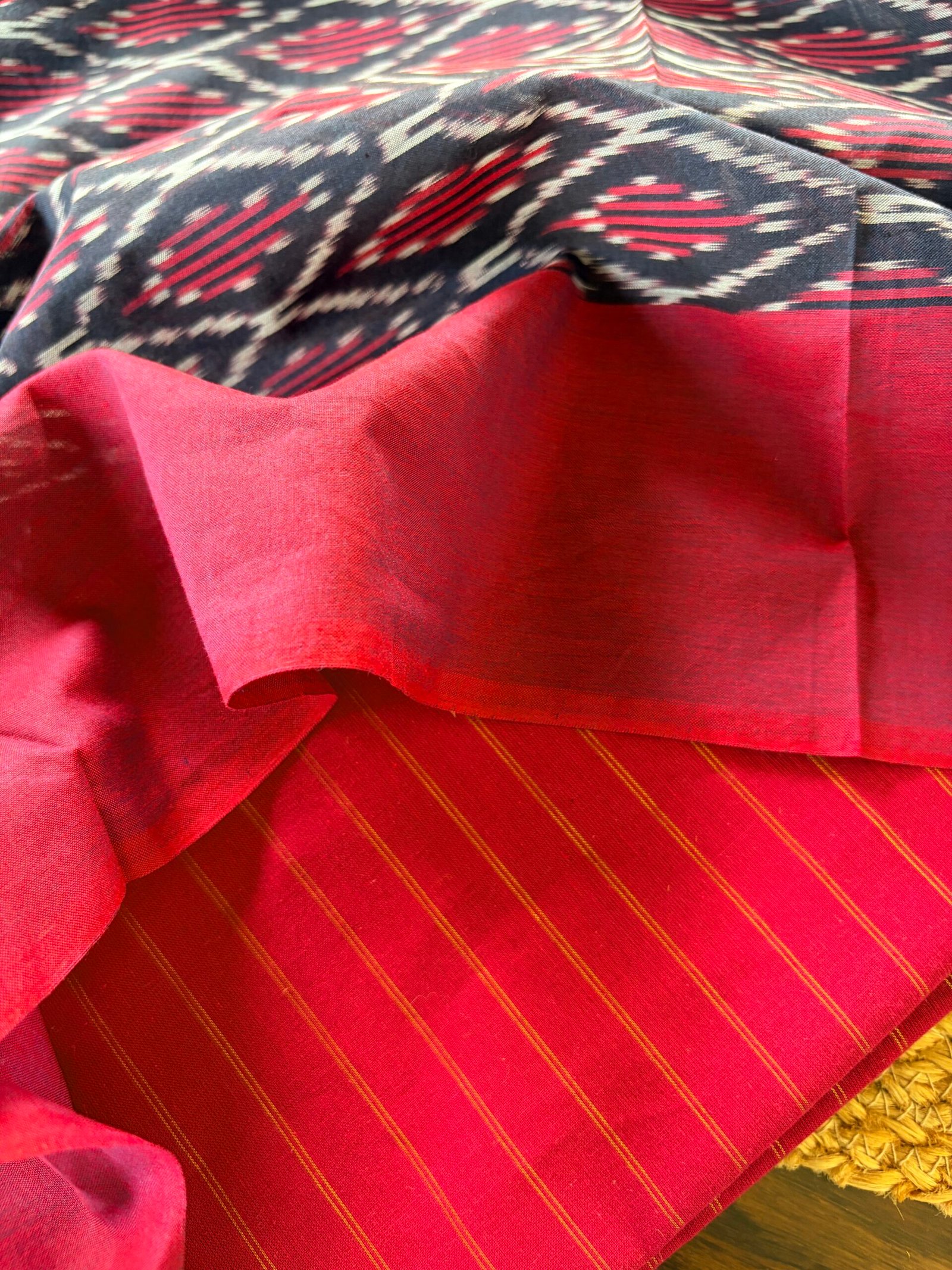 IMG_5390 COTTON STRIPES TOP AND IKAT DUPATTA - Image 1