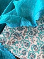HANDBLOCK PRINTED TOP AND KOTA COTTON DUPATTA