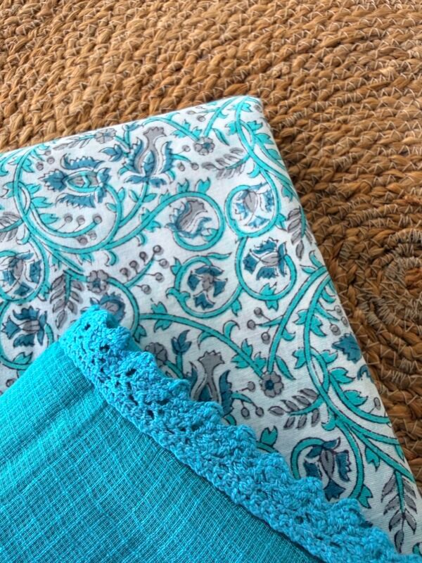 HANDBLOCK PRINTED TOP AND KOTA COTTON DUPATTA - Image 4