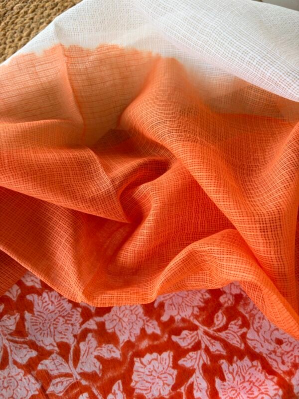 HANDBLOCK PRINTED TOP AND DUAL SHADE KOTA DUPATTA - Image 6