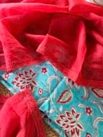 CHANDERI PRINTED TOP AND KOTA COTTON DUPATTA - Image 6