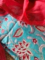 CHANDERI PRINTED TOP AND KOTA COTTON DUPATTA - Image 4