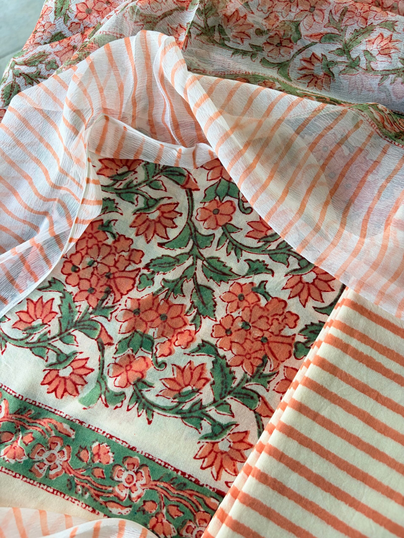 IMG_5663 HANDBLOCK PRINTED COTTON FULL SET - Image 1