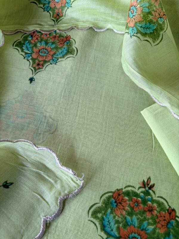 HANDBLOCK PRINTED MUL CHANDERI FULL SET - Image 5