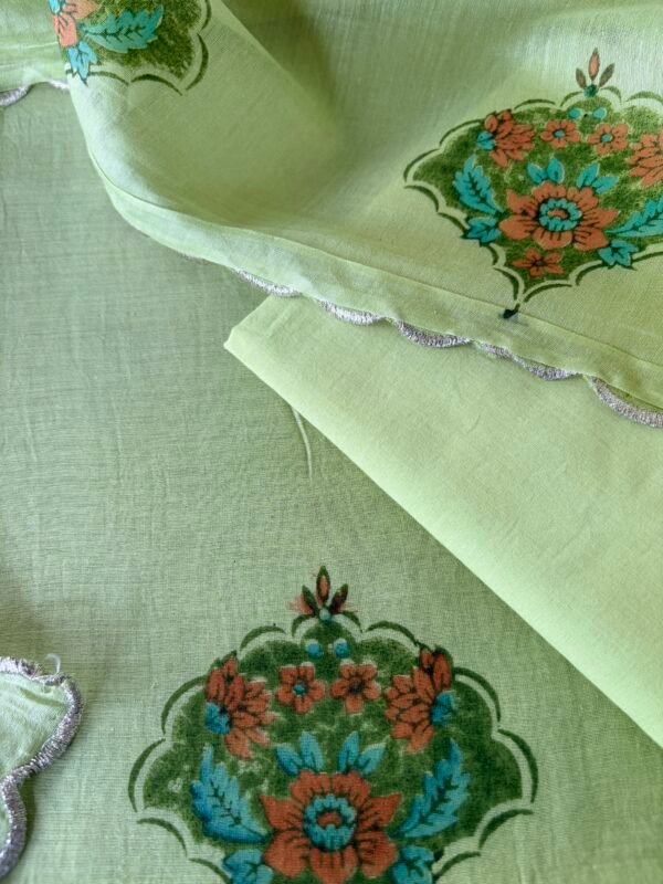 HANDBLOCK PRINTED MUL CHANDERI FULL SET - Image 6