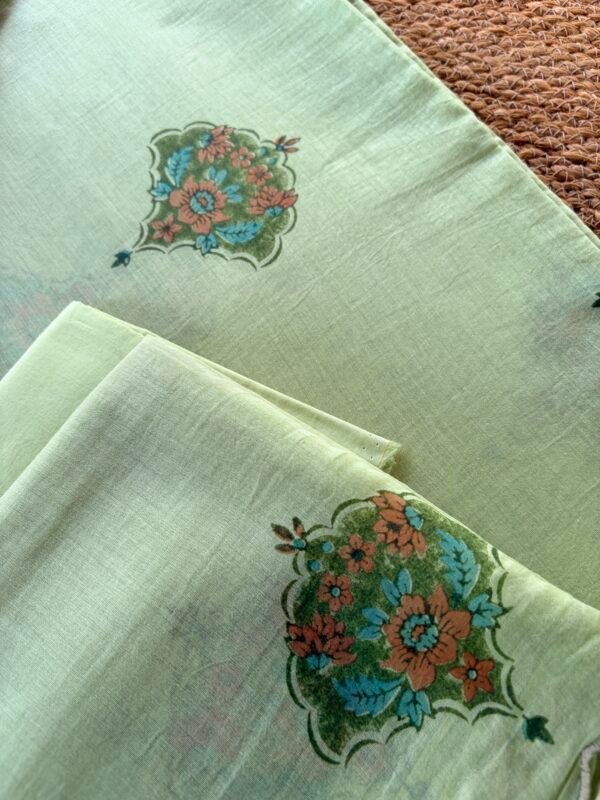 HANDBLOCK PRINTED MUL CHANDERI FULL SET - Image 4