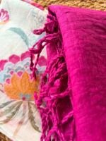 MUL CHANDERI PRINTED TOP AND LINEN DUPATTA - Image 2