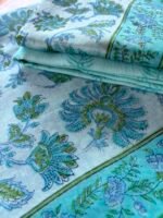 HANDBLOCK PRINTED CHANDERI FULL SET - Image 7