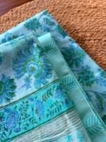 HANDBLOCK PRINTED CHANDERI FULL SET - Image 2