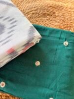 COTTON TOP WITH MIRROR WORK AND IKAT DUPATTA - Image 2