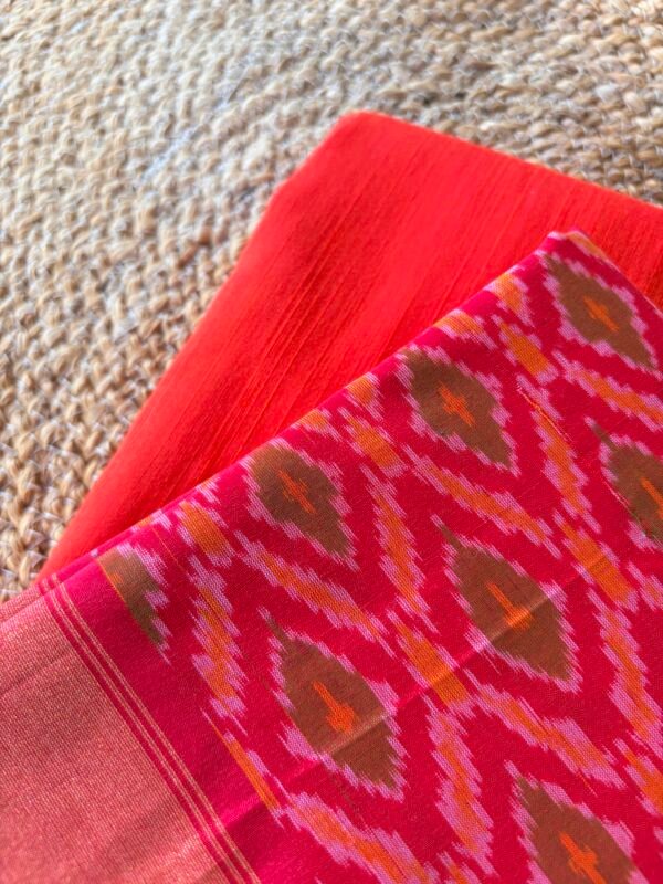 SILK COTTON TOP AND IKAT SILK DUPATTA - Image 2
