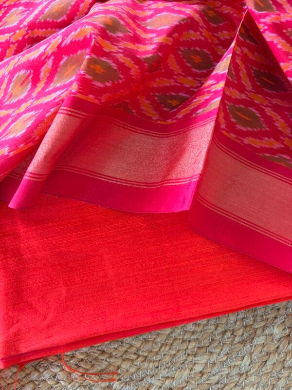 SILK COTTON TOP AND IKAT SILK DUPATTA - Image 3