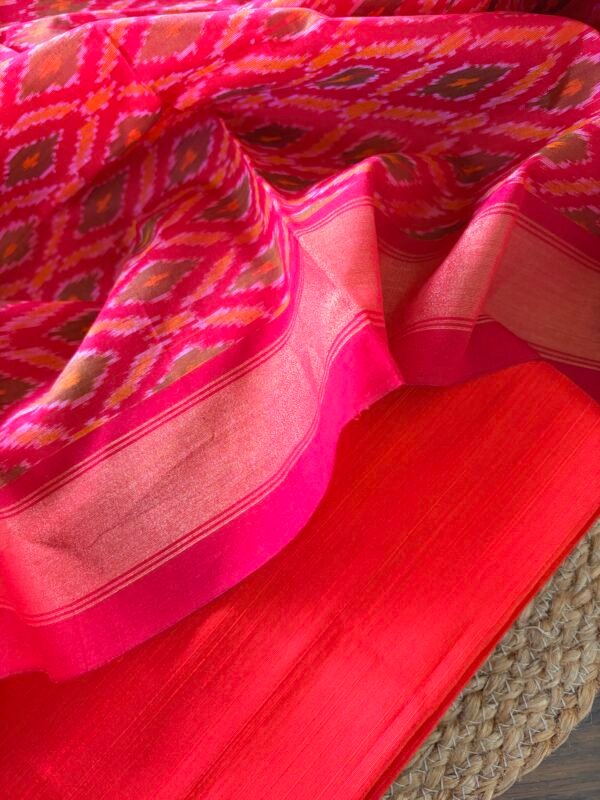 SILK COTTON TOP AND IKAT SILK DUPATTA - Image 7