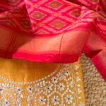 CHANDERI SILK PITTA WORK TOP AND IKAT SILK DUPATTA