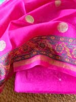 MUL CHANDERI TOP AND DUPATTA - Image 7