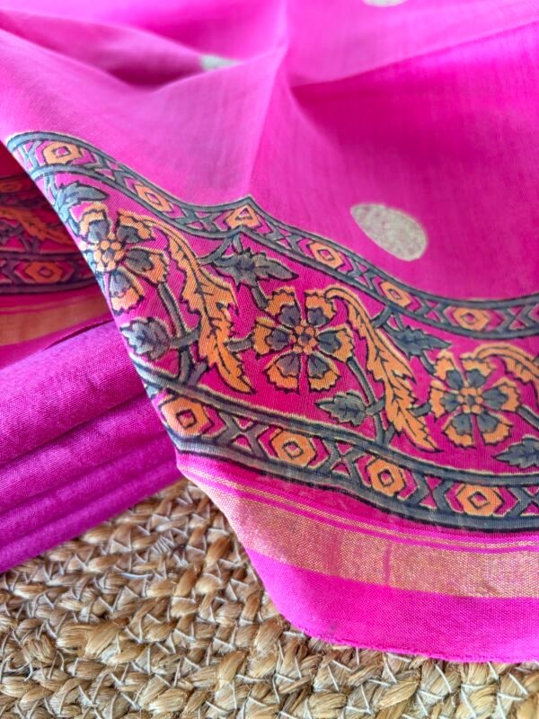 MUL CHANDERI TOP AND DUPATTA - Image 4