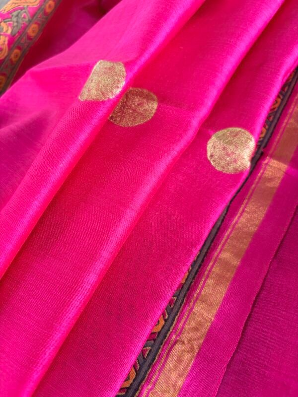 MUL CHANDERI TOP AND DUPATTA - Image 3