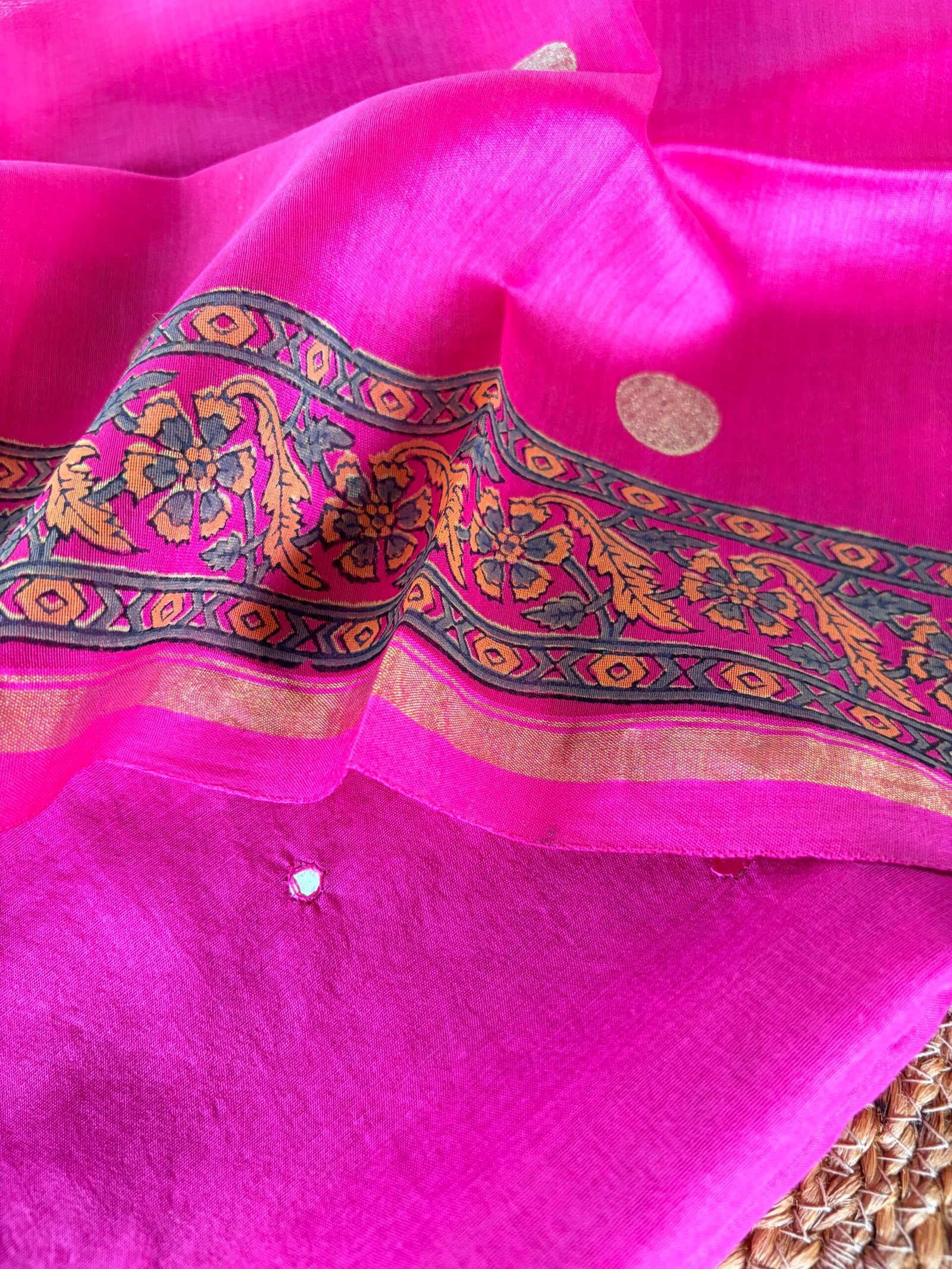 IMG_6192 MUL CHANDERI TOP AND DUPATTA - Image 1
