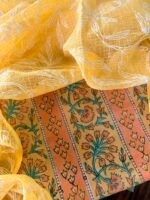 HANDBLOCK PRINTED COTTON TOP AND TEPCHI KOTA DUPATTA - Image 3