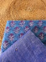 HANDBLOCK PRINTED COTTON TOP AND LINEN DUPATTA - Image 2
