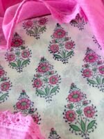 HANDBLOCK PRINTED TOP AND KOTA COTTON DUPATTA - Image 5