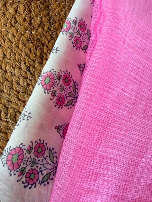 HANDBLOCK PRINTED TOP AND KOTA COTTON DUPATTA - Image 4